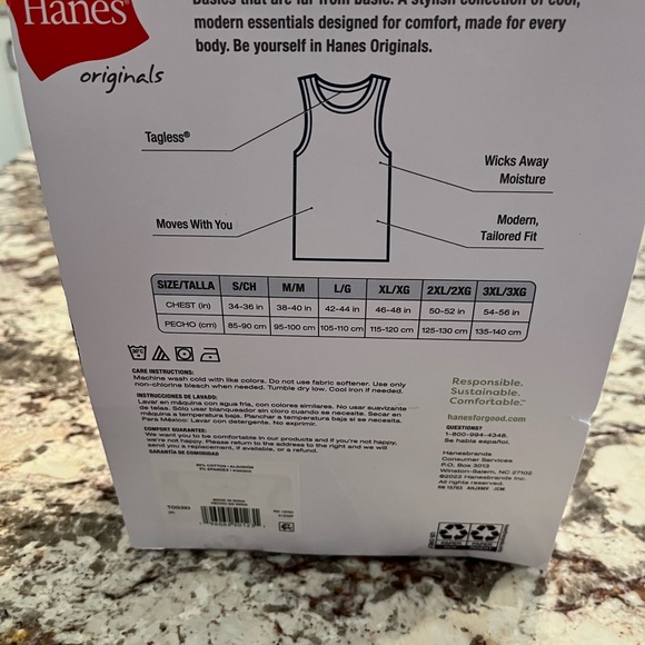 Hanes Men's Stretch Tanks 3-Pack size 2XL 50-52” - Picture 3 of 5